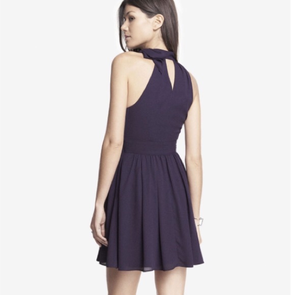Express Tie Neck Halter Dress 2 - Picture 2 of 3
